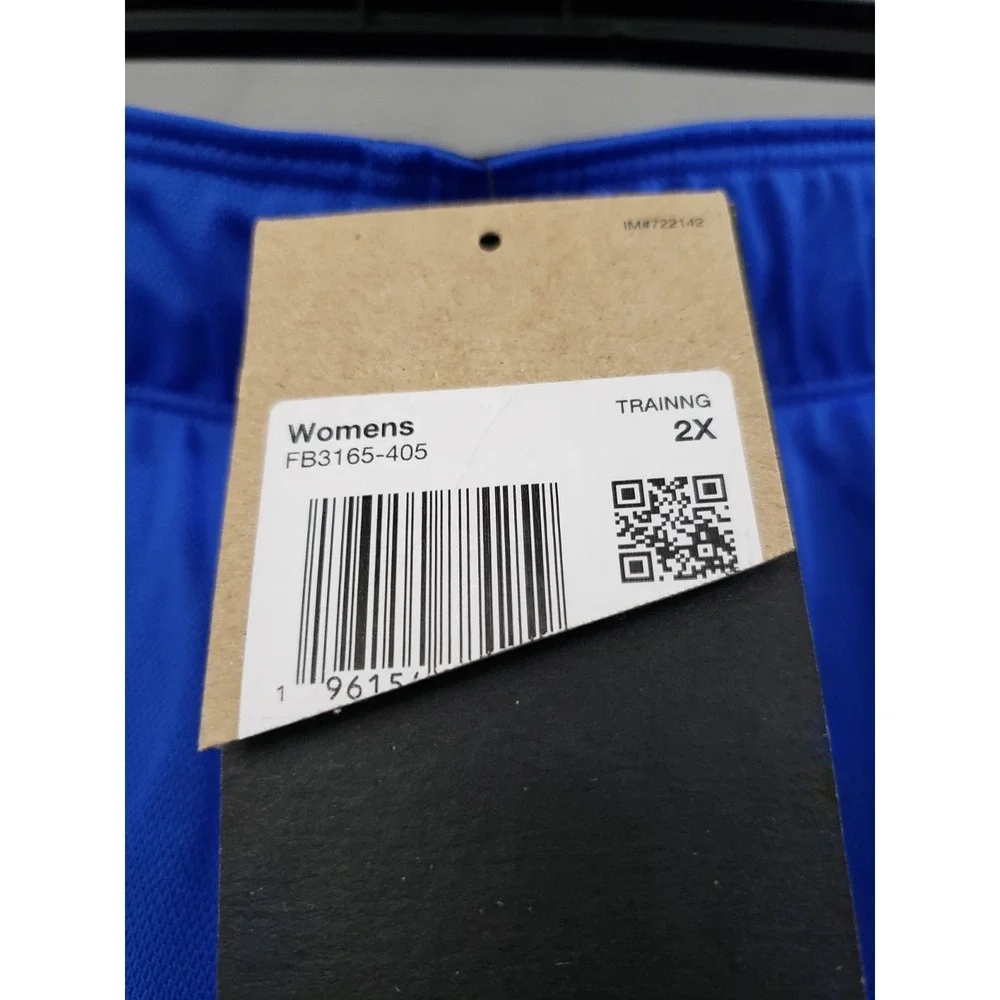 NEW 2X PLUS SIZE Women's Nike Training Shorts FB3165 ATHLETIC BLUE GYM WORKOUT